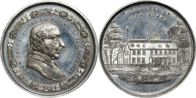 Undated (ca. 1860-1861) Presidential Residences Series Medal by George Hampden Lovett. John Adams. Satterlee-2. White Metal. MS-64 DPL (NGC).
35 mm....