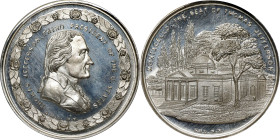 Undated (ca. 1860-1861) Presidential Residences Series Medal by George Hampden Lovett. Thomas Jefferson. White Metal. MS-66 DPL (NGC).
35 mm.
Sold b...