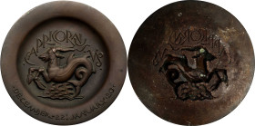1946 Zodiac Series Deep Dish, or Ashtray Medal. Capricorn. Uniface. By Paul Manship. Bronze, Cast. About Uncirculated.
155 mm x 17 mm. Capricornus th...