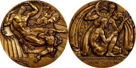 1978 Brookgreen Gardens Art Medal. The Sculptor and His Work. By Don de Lue, Struck by Medallic Art Co. BG-6. Bronze. Mint State.
76 mm.