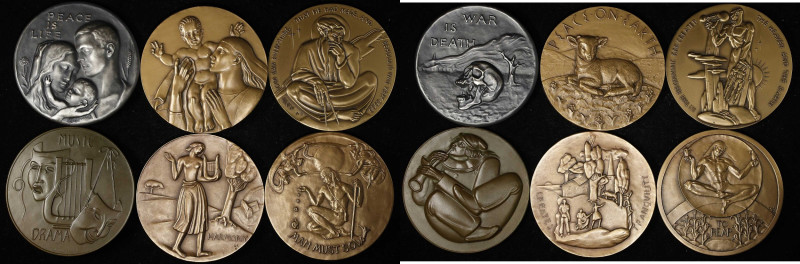 Lot of (6) Society of Medalists Medals, 1949-1958. Bronze. Mint State.
Included...