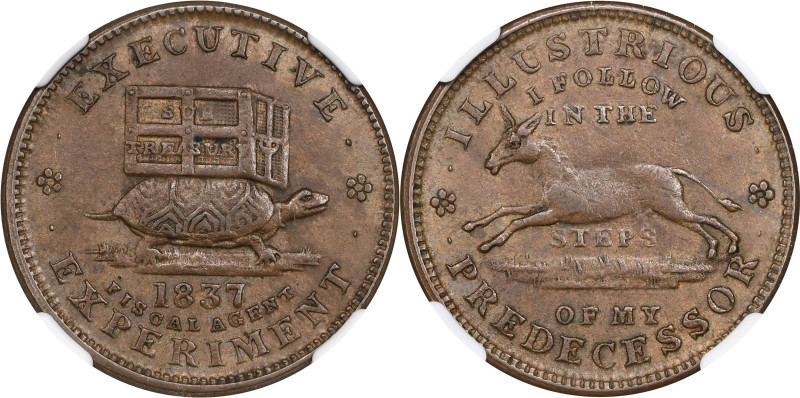 1837 Illustrious Predecessor. HT-A33, Low-19, DeWitt-CE 1838-3, W-11-530a. Rarit...