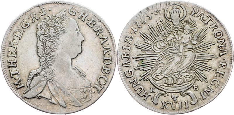 Austria-Hungary, 17 Kreuzer 1765, KB, Kremnitz Maria Theresia, 17 Kreuzer 1765, ...