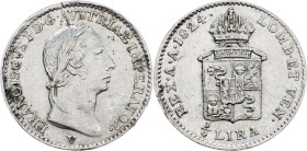 Austria-Hungary, 1/4 Lira 1824, Venice