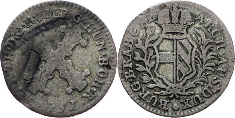 Austrian Netherlands, 10 Liards 1751, Antwerp Austrian Netherlands, 10 Liards 17...