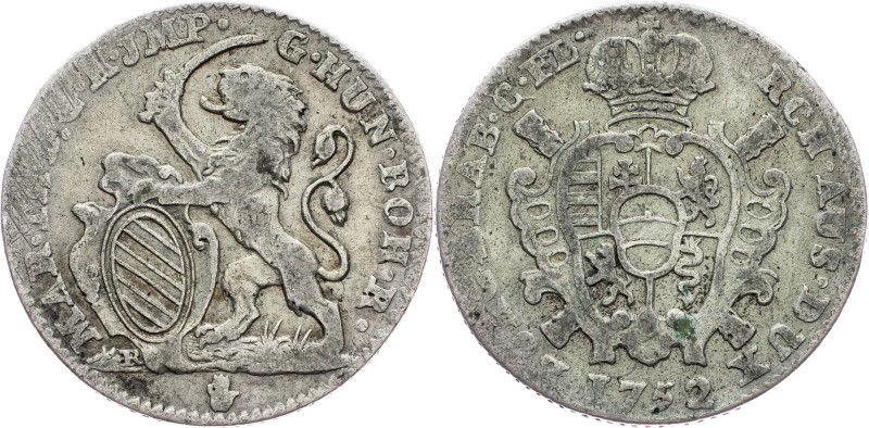 Austrian Netherlands, 1 Escalin 1752, Antwerp Austrian Netherlands, 1 Escalin 17...