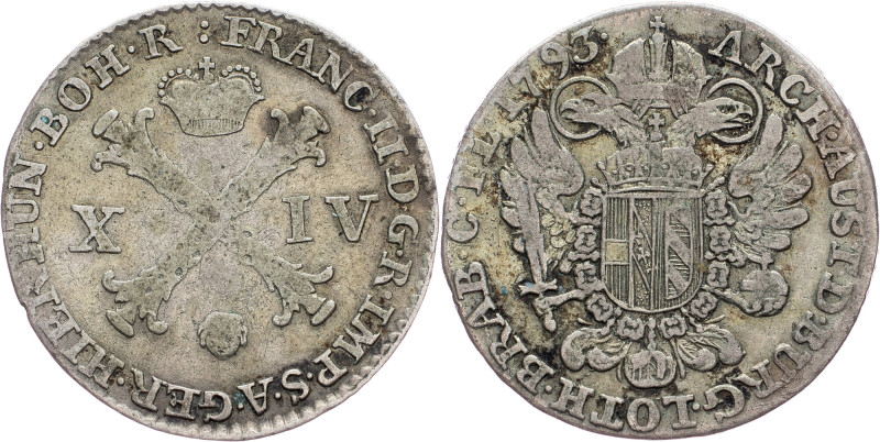 Austrian Netherlands, 14 Liards 1793, Brussels Austrian Netherlands, 14 Liards 1...