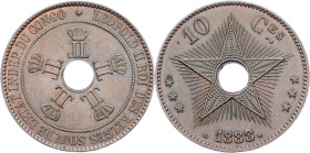 Belgian Congo, 10 Centimes 1888