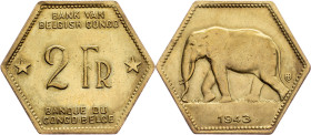 Belgian Congo, 2 Francs 1943