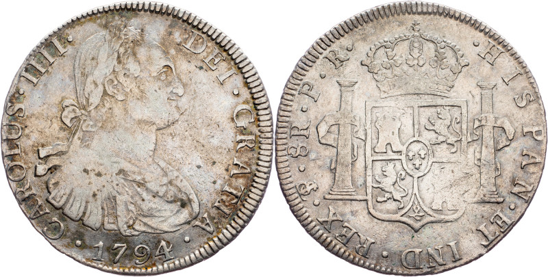 Bolivia, 8 Reales 1794, Potosi Bolivia, 8 Reales 1794, Potosi, Ag, KM# 73|toned;...