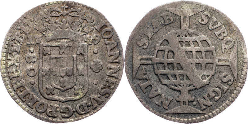 Brazil, 80 Reis 1749 Brazil, 80 Reis 1749, LMB P150; aVF

Grade: aVF