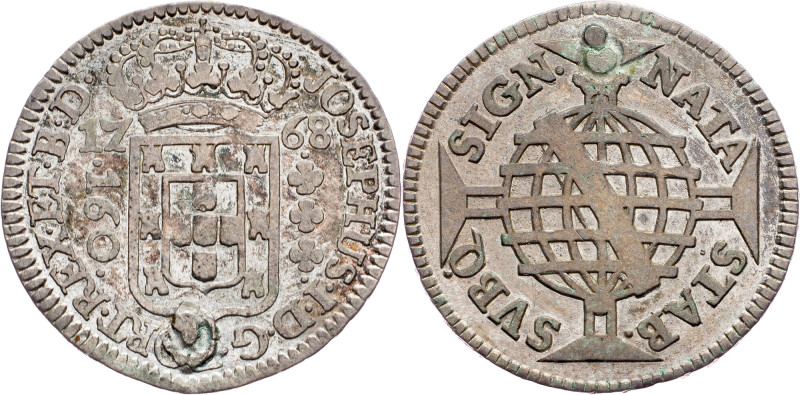 Brazil, 160 Reis 1768 Brazil, 160 Reis 1768, Ag, LMB P178|repaired hole!; VF

...