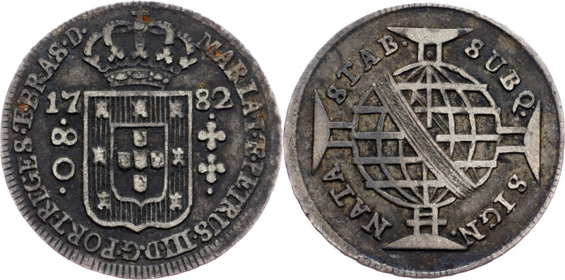 Brazil, 80 Reis 1782 Brazil, 80 Reis 1782, LMB P303|toned; VF

Grade: VF