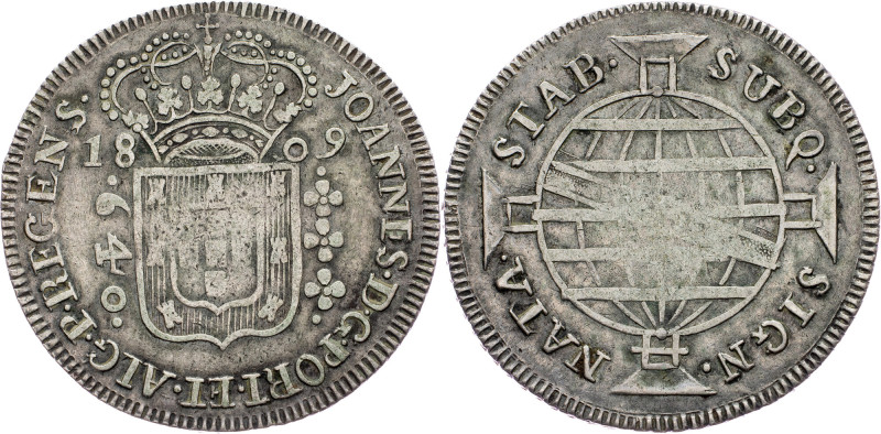 Brazil, 640 Reis 1809 Brazil, 640 Reis 1809, LMB P392|toned; VF

Grade: VF