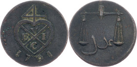 British India, 1/2 Pice 1791
