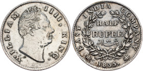 British India, 1/2 Rupee 1835