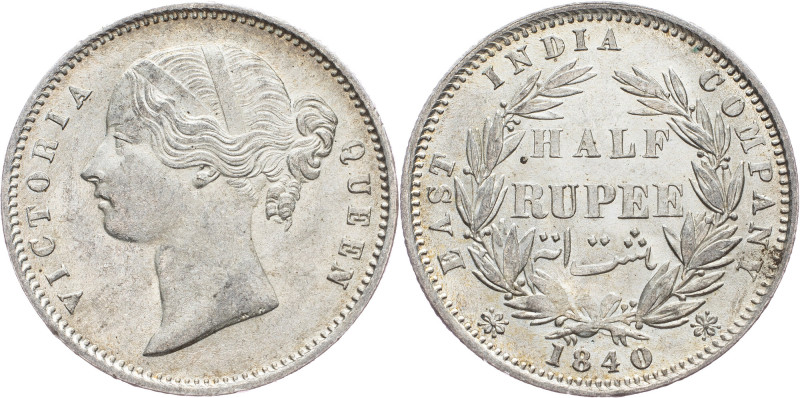British India, 1/2 Rupee 1840 British India, 1/2 Rupee 1840, KM# 456|mint luster...