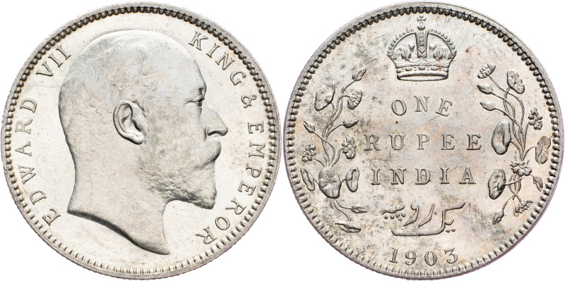 British India, 1 Rupee 1903 British India, 1 Rupee 1903, KM# 508|mint luster, mi...
