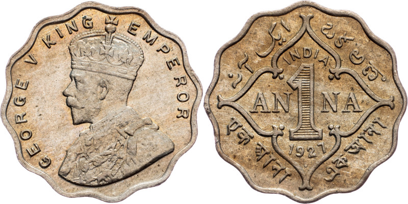 British India, 1 Anna 1927, Bombay British India, 1 Anna 1927, Bombay, KM# 513|m...