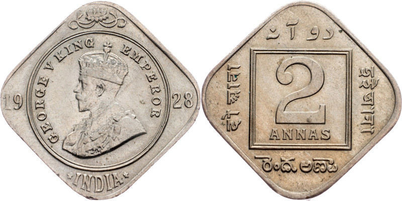 British India, 2 Annas 1928, Calcutta British India, 2 Annas 1928, Calcutta, KM#...