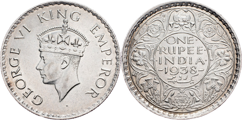 British India, 1 Rupee 1938, Bombay British India, 1 Rupee 1938, Bombay, KM# 555...