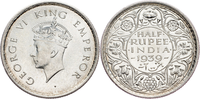 British India, 1/2 Rupee 1939, Bombay British India, 1/2 Rupee 1939, Bombay, KM#...