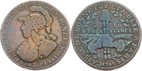 France, 2 Sols 6 Deniers 1791, Six blancs de Montagny