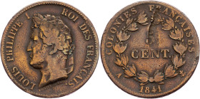 France Colonies, 5 Centimes 1841, A