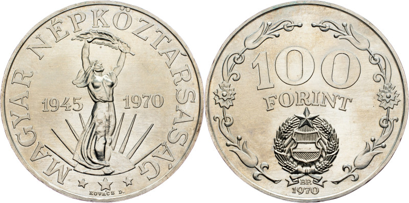 Hungary, 100 Forint 1970 Hungary, 100 Forint 1970, 22 g, Ag (640/1000), KM# 593|...