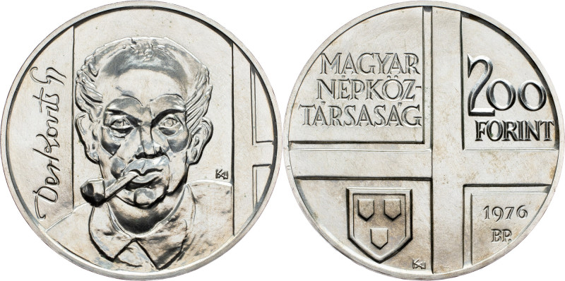 Hungary, 200 Forint 1976 Hungary, 200 Forint 1976, 28 g, Ag (640/1000), KM# 609|...