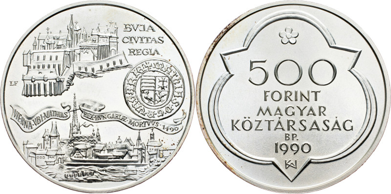 Hungary, 500 Forint 1990, BP Hungary, 500 Forint 1990, BP, KM# 680|King Matthias...