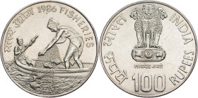 India, 100 Rupees 1986
