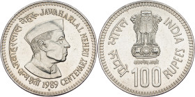 India, 100 Rupees 1989