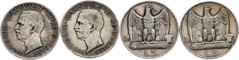 Italy, 5 Lire 1927, Rome Vittorio Emanuele III, 5 Lire 1927, Rome, 5 g, Ag (835/...