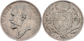 Liechtenstein, 1/2 Franc 1924