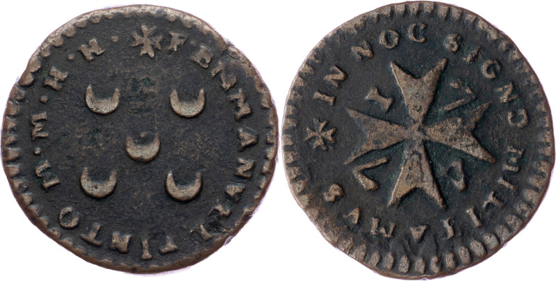 Malta, 1 Grano 1747 Malta, 1 Grano 1747, Copper, KM# 239; VF

Grade: VF