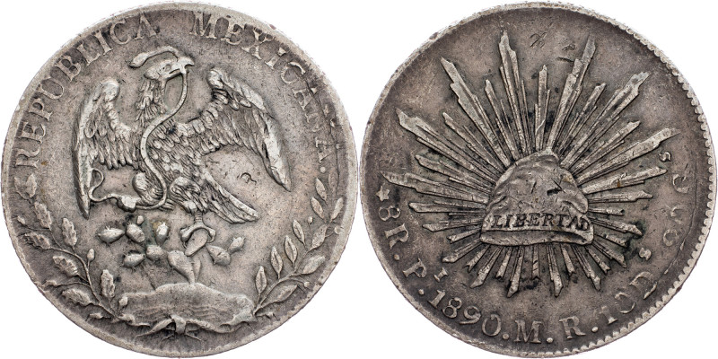 Mexico, 8 Reales 1890, Guanajuato Mexico, 8 Reales 1890, Guanajuato, 27 g, Ag (9...