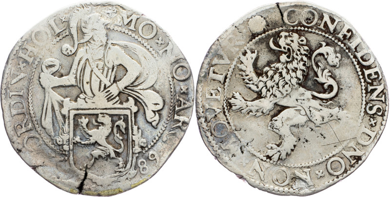 Netherlands, 1 Daalder 1589, Dordrecht Holland, 1 Daalder 1589, Dordrecht, Ag, D...