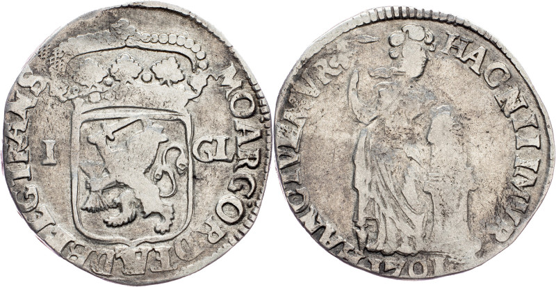 Netherlands, 1 Gulden 1701 Overijssel, 1 Gulden 1701, Ag, KM# 63.1|weakly strike...