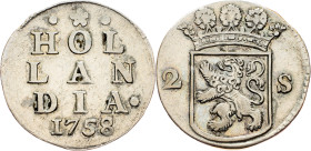 Netherlands, 2 Stuivers 1758