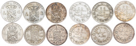 Netherlands East Indies, 1/10 Gulden 1855, 1900, 1907, 1909, 1913, 1928 , Utrech