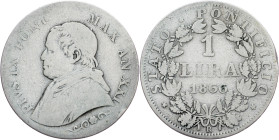 Papal States, 1 Lira 1866, Rome