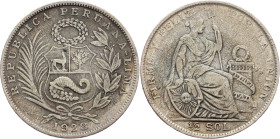 Peru, 1/2 Sol 1928, Lima