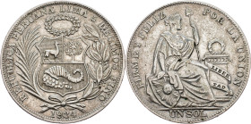 Peru, 1 Sol 1934, Philadelphia