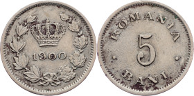 Romania, 5 Bani 1900, Brussels