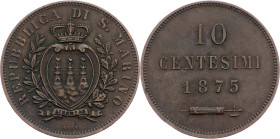 San Marino, 10 Centesimi 1875