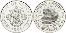 Seychelles, 25 Rupees 1983