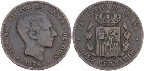 Spain, 10 Centimos 1878