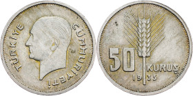 Turkey, 50 Kurus 1935