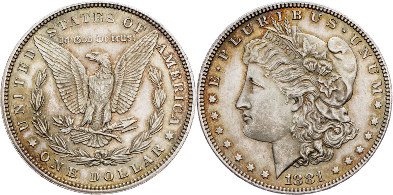 USA, Morgan Dollar 1881, Philadelphia USA, Morgan Dollar 1881, Philadelphia, Ag,...